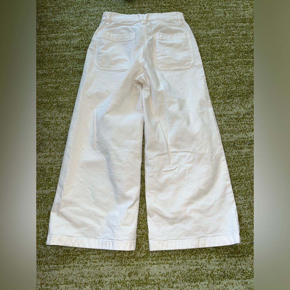 Cream Point Sur Flare Capri Pants Waist Size 25